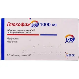 Глюкофаж XR таб 1000 мг №60
