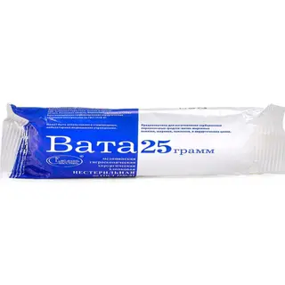Вата мед хир нестерильная 25 гр