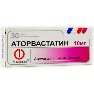 АТОРВАСТАТИН-ЛФ 0,01 N30 ТАБЛ П/О