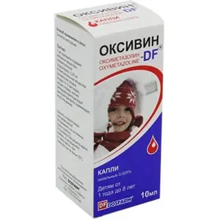 Оксивин-DF 0,025%, 10 мл капли наз