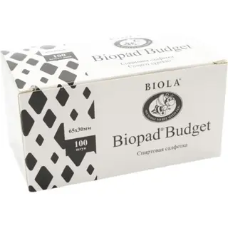 СПИРТОВАЯ САЛФЕТКА 65X30ММ BIOPAD BUDGET