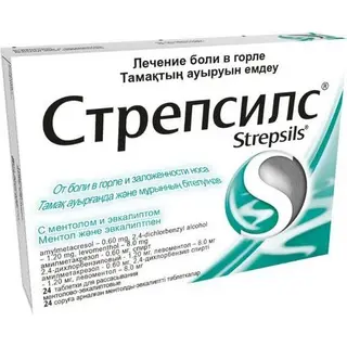 Стрепсилс №24, леденцы, ментол, эвкалипт
