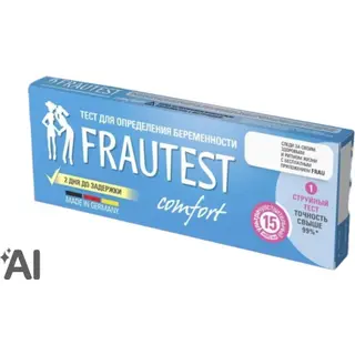 Тест-полоска для определения беременности FrauTest Comfort (струйный)