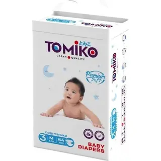 TOMIKO подгузники детские (5-10кг) M 64шт