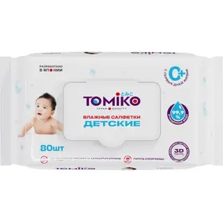 Tomiko Влажные салфетки N80 дет. томико
