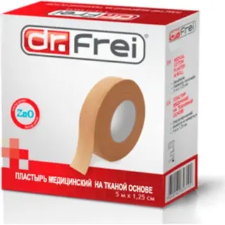 Медицинск.хлопчатобум.пластырь в рулоне Dr.Frei 5m x 1.25 cm